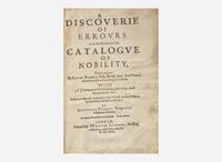 [British Isles] Vincent, Augustine: A Discoverie of Errours in the First Edition of the Catalogue of Nobility...