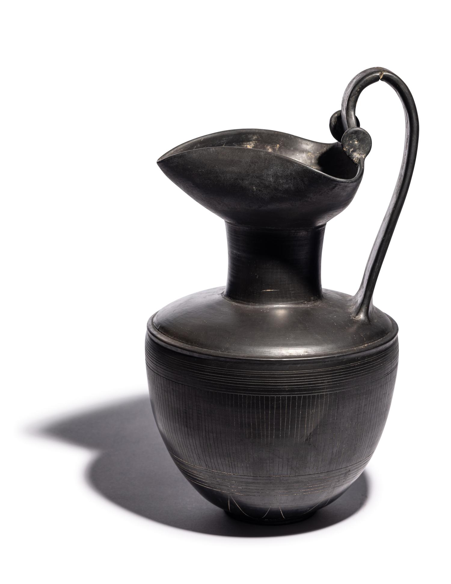 An Etruscan Bucchero Oinochoe