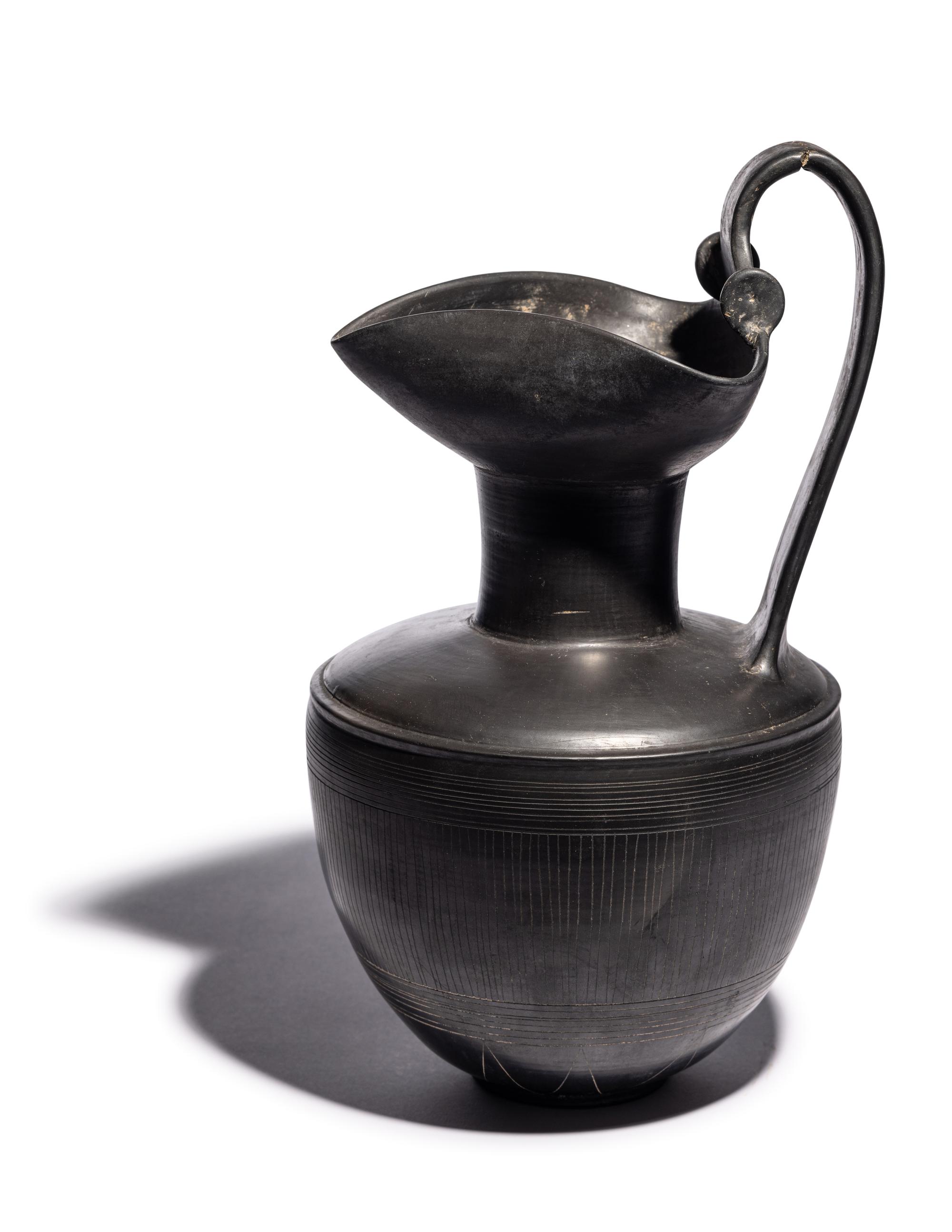 An Etruscan Bucchero Oinochoe