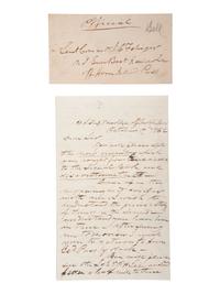 [CIVIL WAR - NAVY]. A group of 2 letters with Mobile Bay interest, including the Battle of Spanish Fort, comprising: