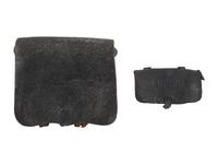 [CIVIL WAR]. Cartridge boxes and pouch, incl. pattern 1864 example.