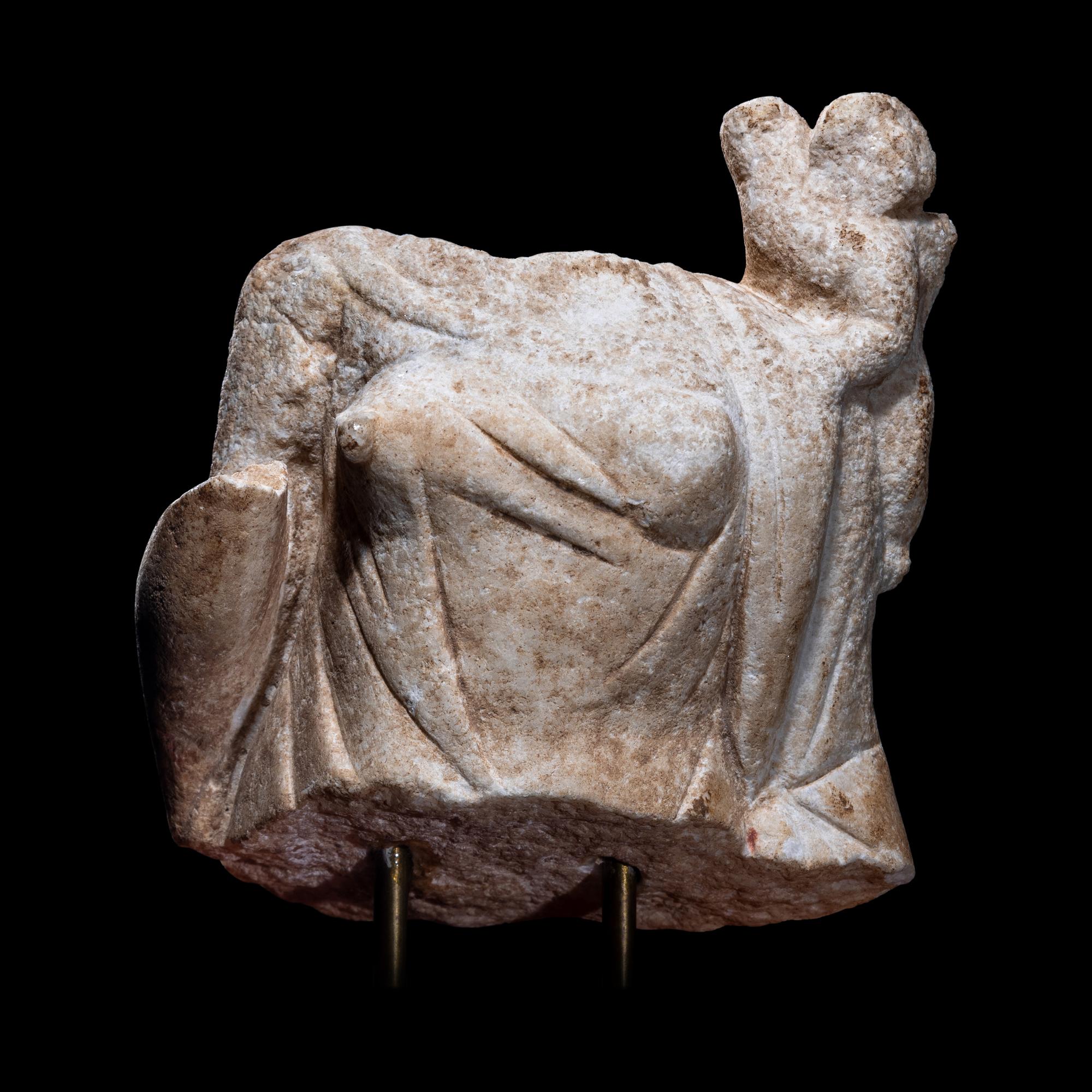 A Roman Marble Fragment of Venus with Eros
