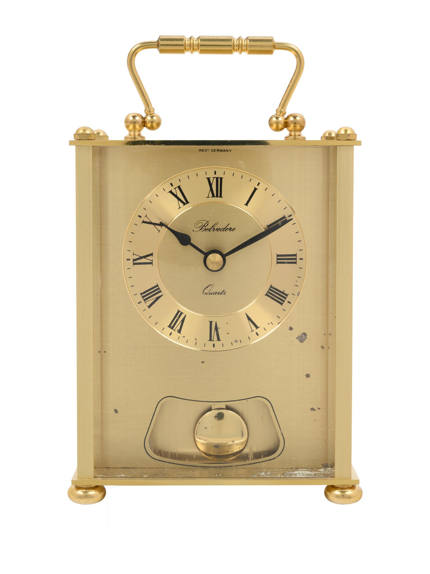 A Belvedere Brass Carriage Clock