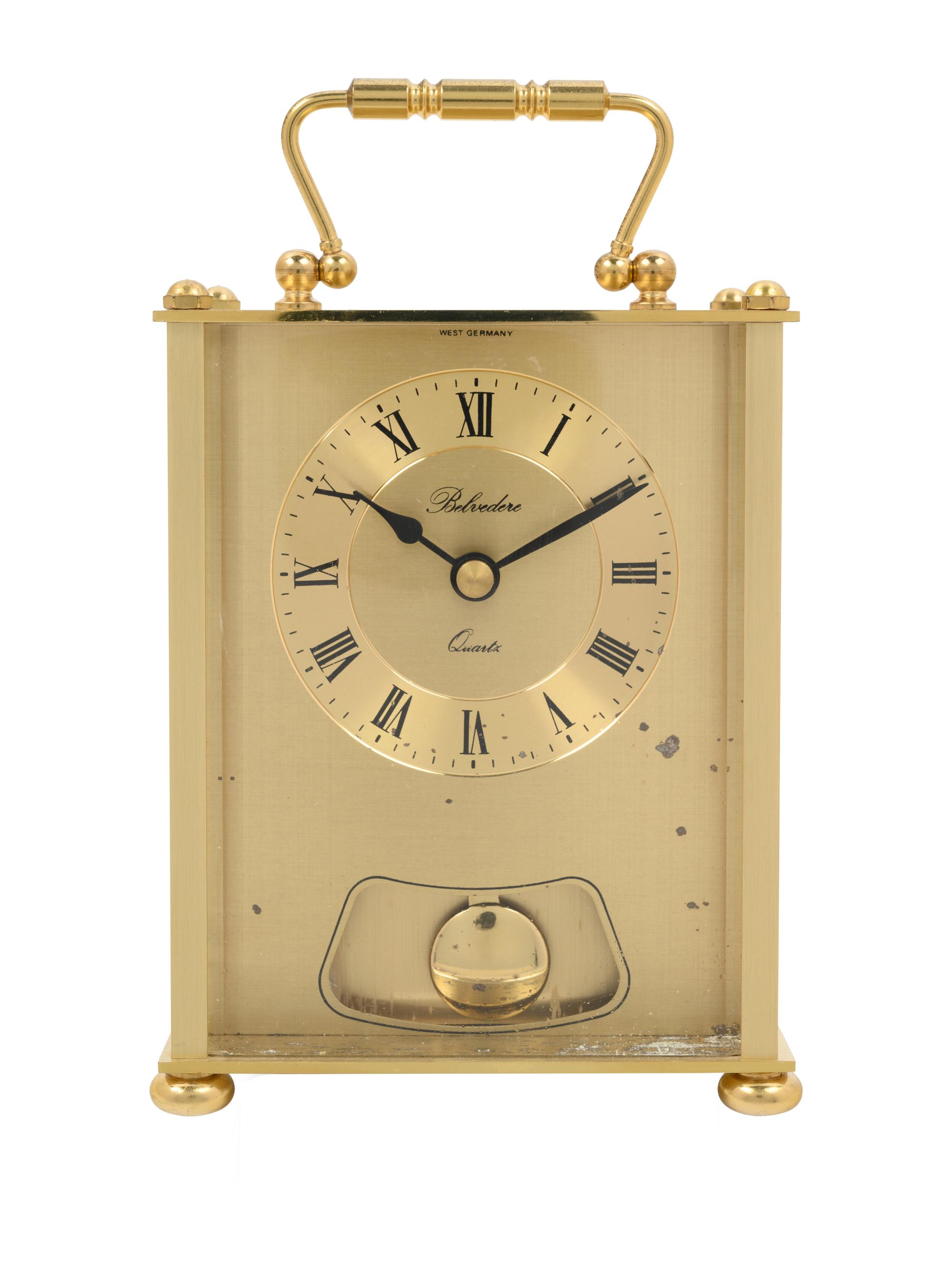 A Belvedere Brass Carriage Clock