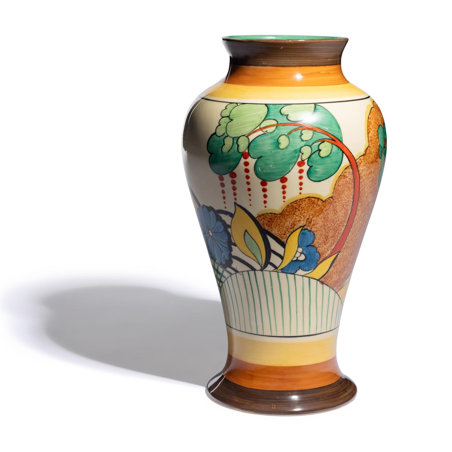 Clarice Cliff (English, 1899-1972) — Cornwall pattern vase