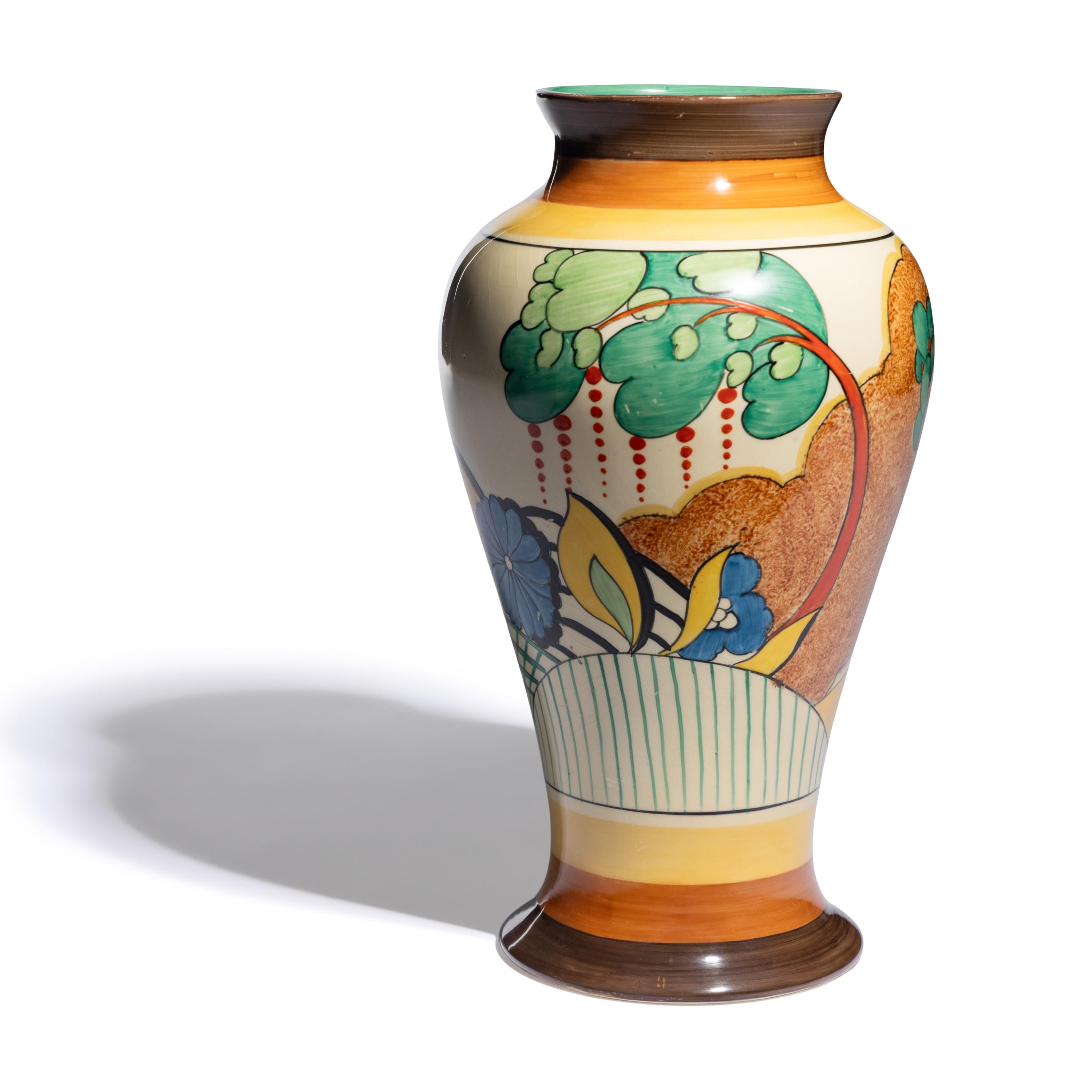 Clarice Cliff (English, 1899-1972) — Cornwall pattern vase