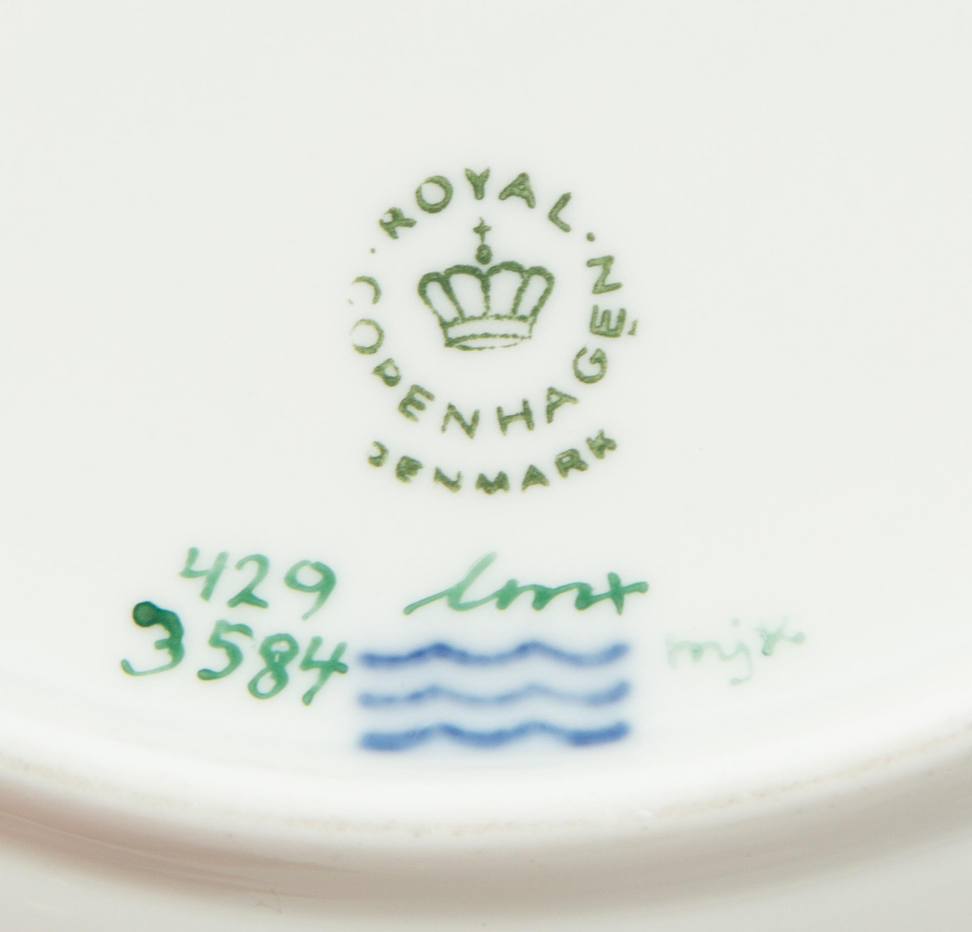 Two Royal Copenhagen Flora Danica Porcelain Table Articles
