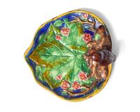 A Majolica Bird Dish