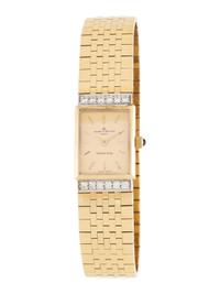 BAUME & MERCIER FOR TIFFANY & CO., YELLOW GOLD AND DIAMOND WATCH