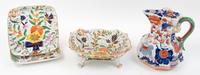 A Collection of English Pottery Articles Height of pitcher 9 inches.