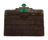 Collection of Eight Accessories; Seven Frame Bags, One Braided Soutache Cloche Hat, 1920s