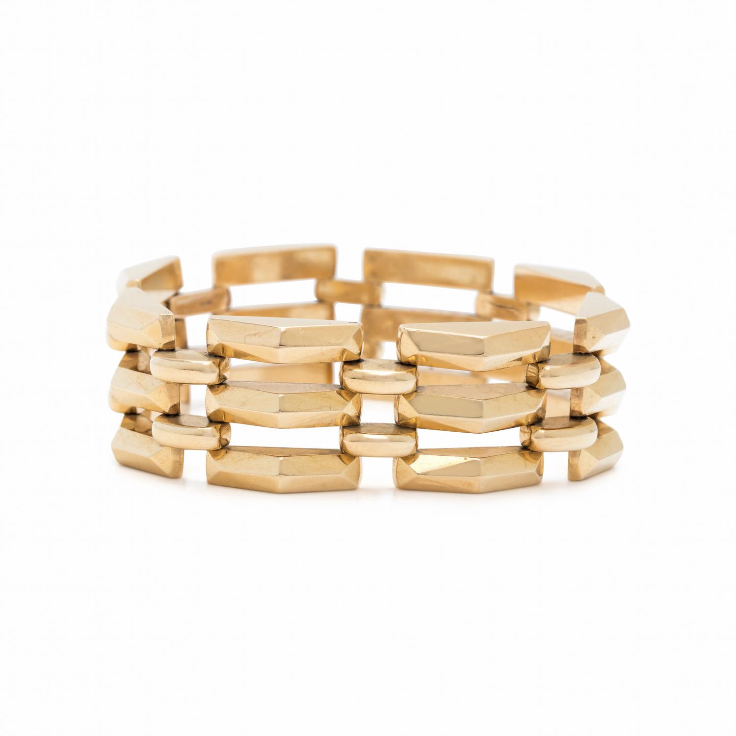 VINTAGE, YELLOW GOLD BRACELET
