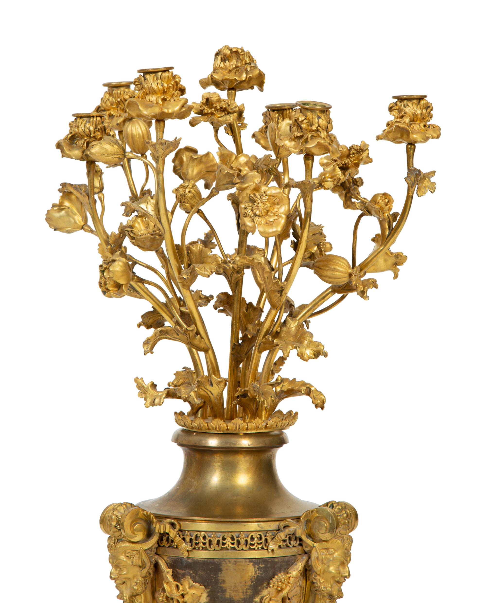 A Louis XVI Style Gilt Bronze Candelabrum by Henry Dasson — CIRCA 1885
