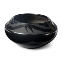 Maria and Santana Martinez (San Ildefonso, 1887-1980 / 1909-2002) — Blackware Pottery Bowl, with Avanyu 1943-1956