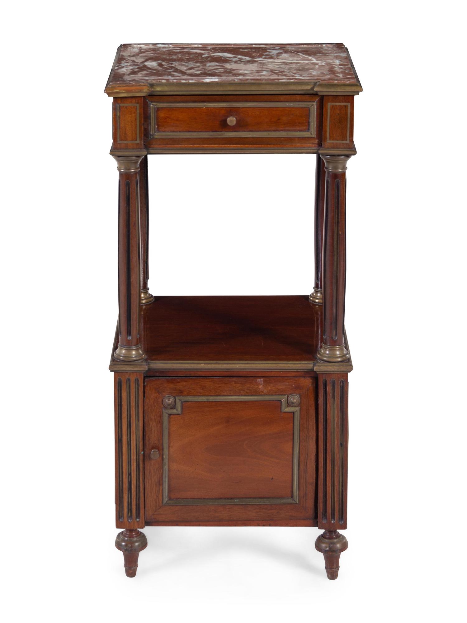 A Louis XVI Style Gilt Metal Mounted Side Table