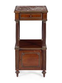 A Louis XVI Style Gilt Metal Mounted Side Table