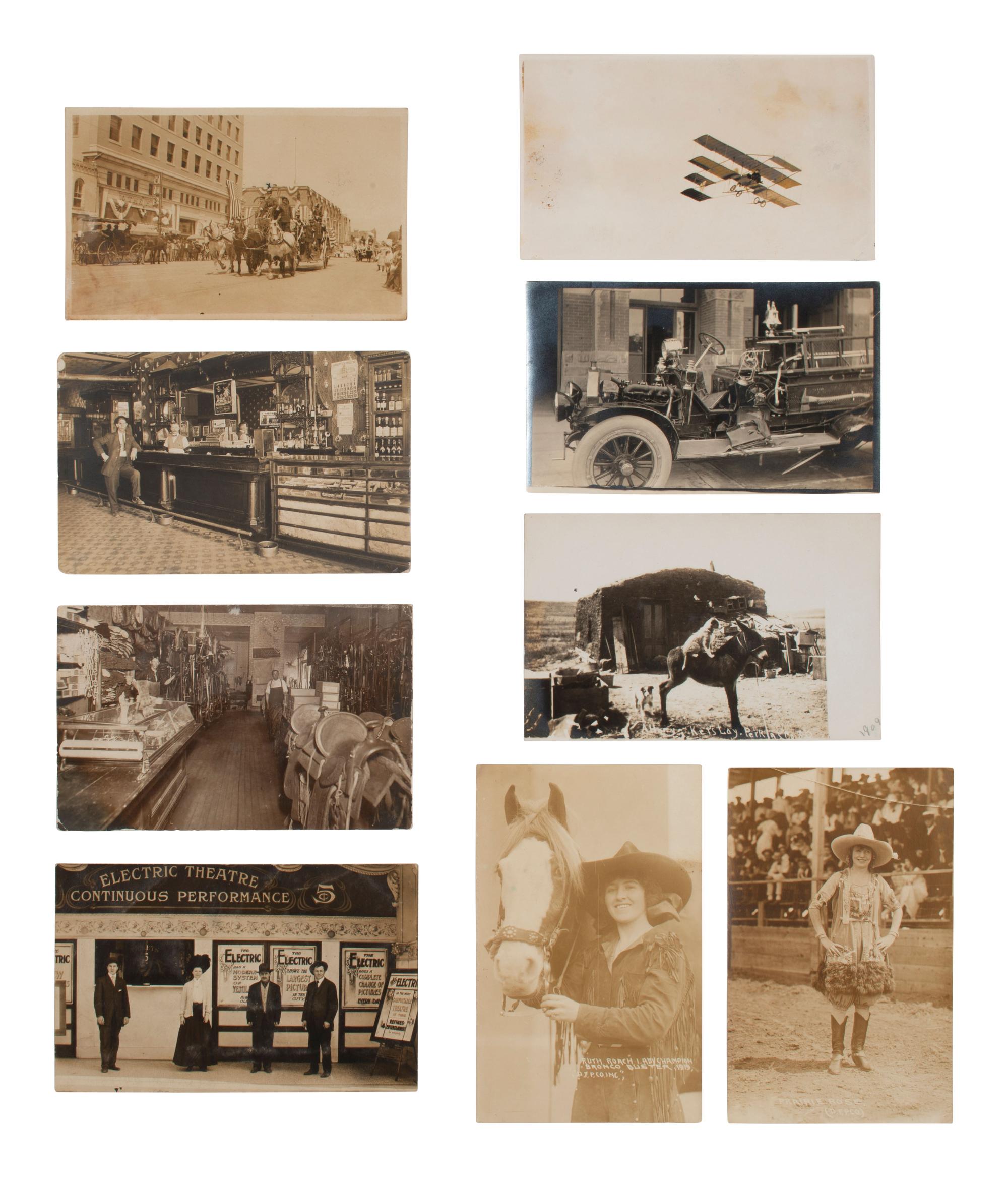 [WESTERN AMERICANA]. A collection of photographs incl. RPPCs featuring western scenes and more.