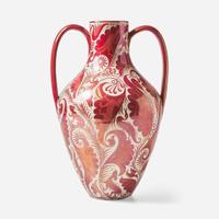 A two-handled lustre glazed earthenware vase William De Morgan (English, 1839-1917), England, early 20th century