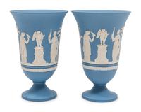 A Pair of Wedgwood Jasperware Urns