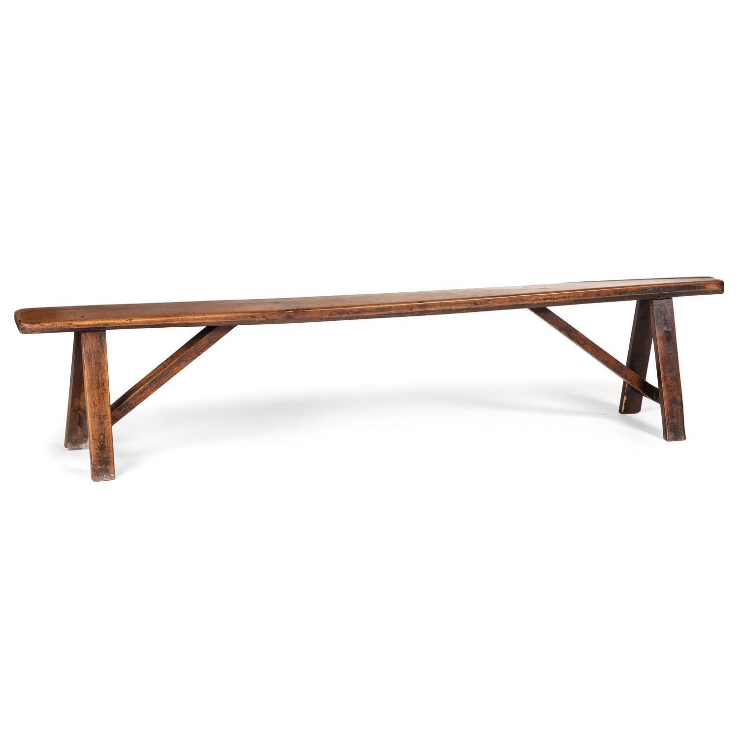A Primitive Walnut Bench