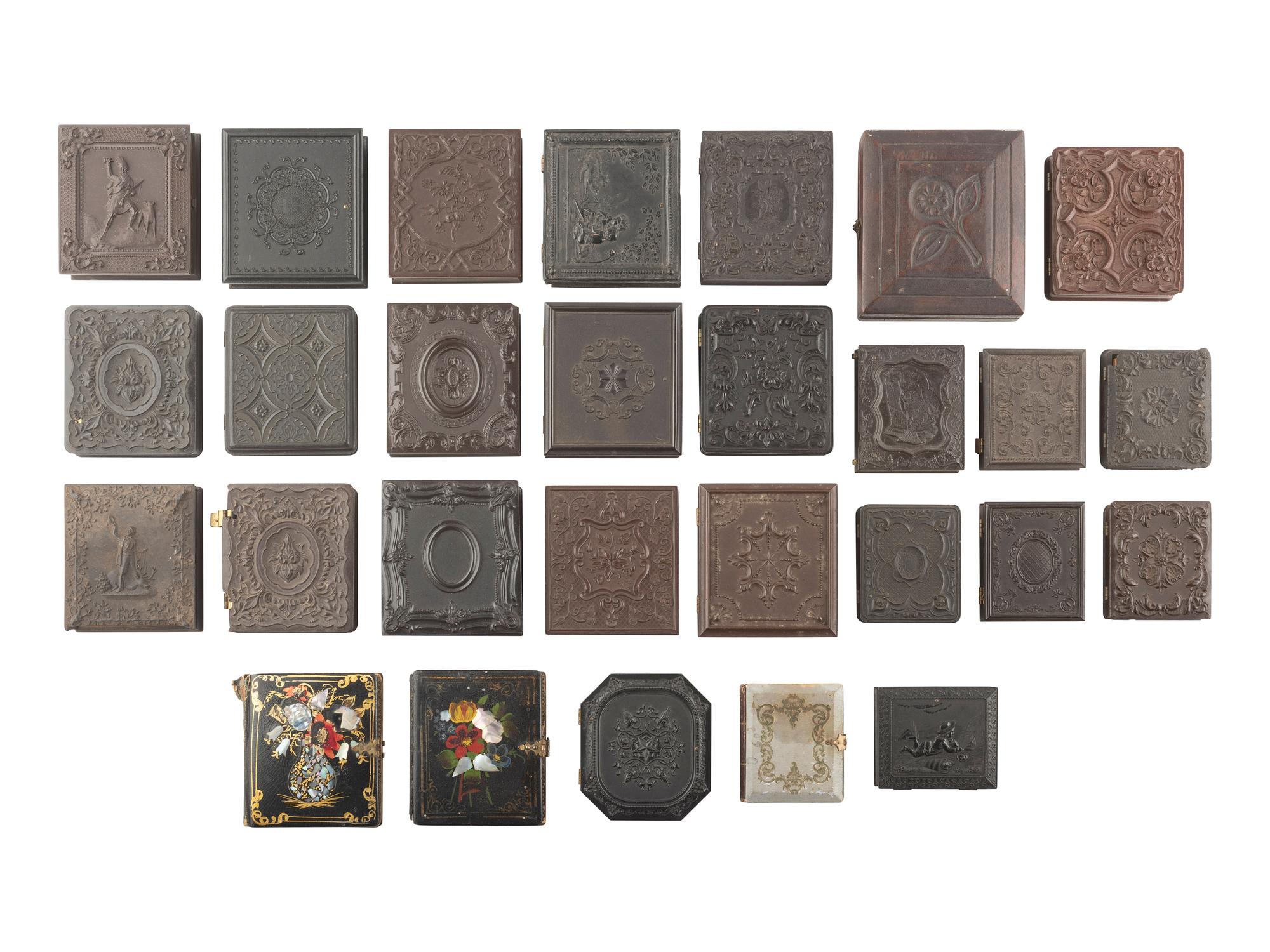 [EARLY PHOTOGRAPHY]. 34 assorted images housed in mostly Union cases.