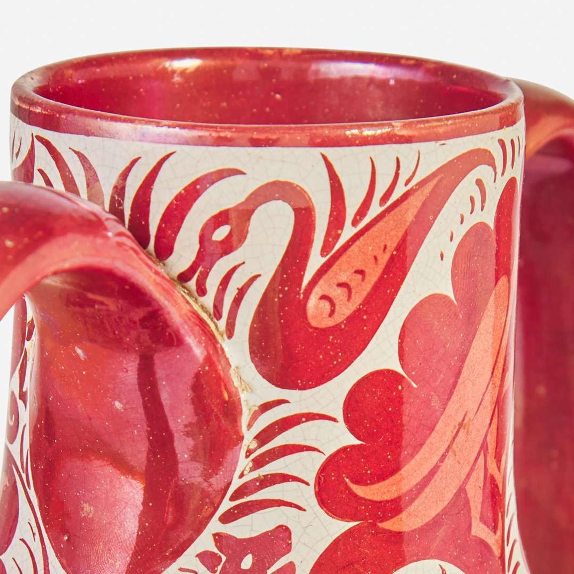 A two-handled lustre glazed earthenware vase William De Morgan (English, 1839-1917), England, early 20th century