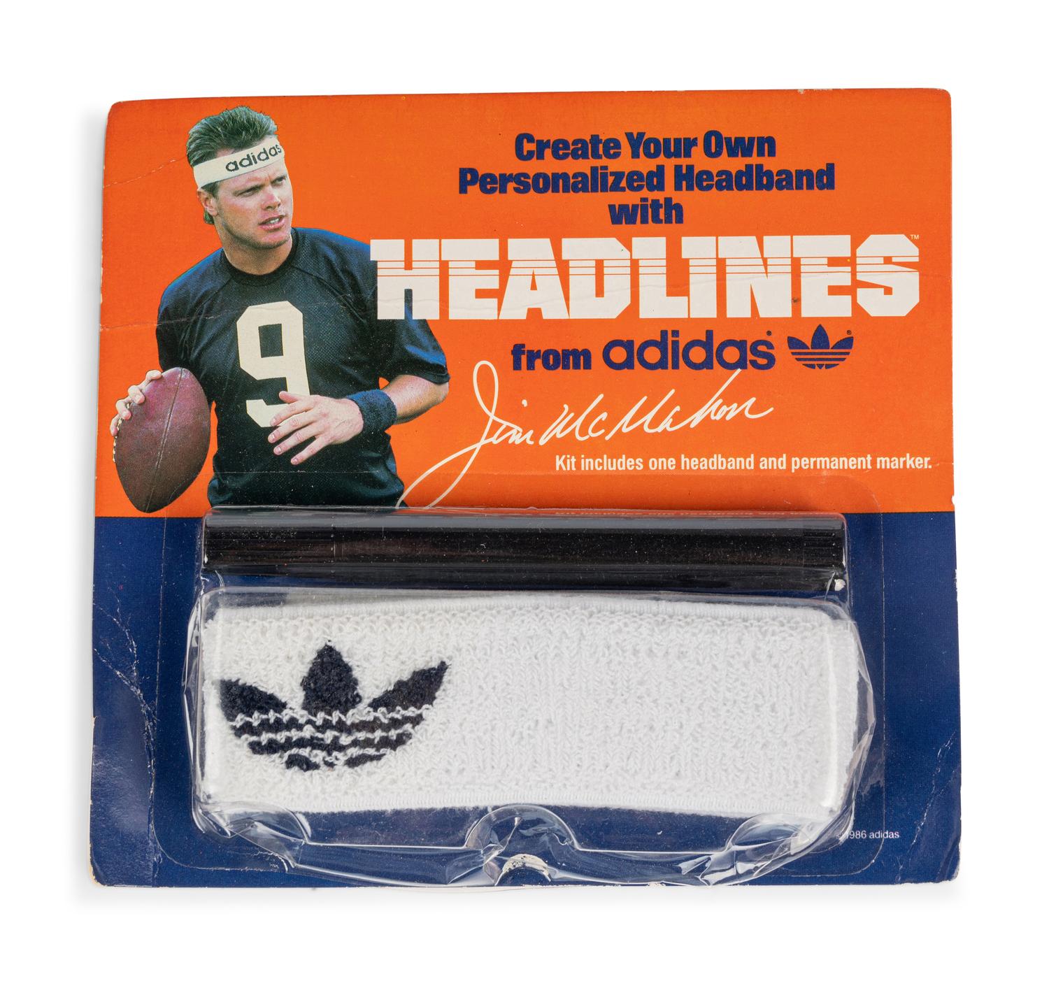 A Case of Vintage Adidas Jim McMahon Endorsed Headbands from The Collection of Sports Super Agent Steve Zucker,