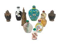 A Group of Ten Snuff Bottles