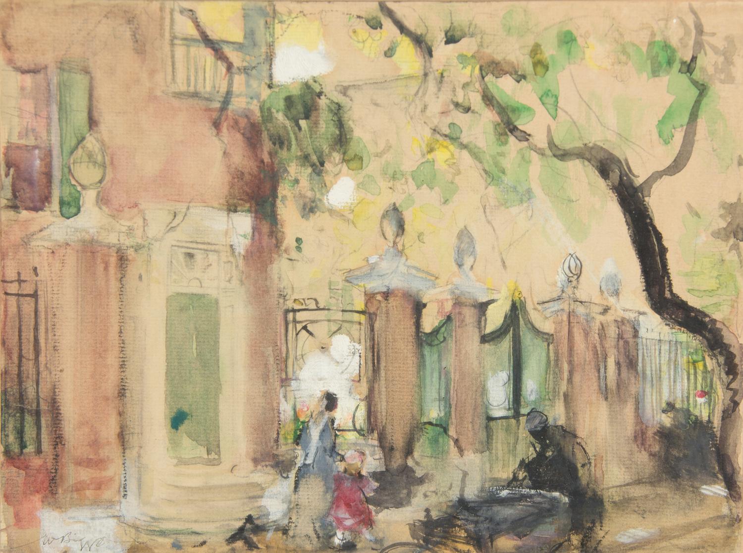 Walter Biggs, (American, 1886–1968), A Group of Four Assorted Works on Paper
