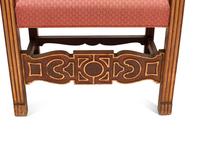 A Set of Four Flemish Baroque Revival Parcel Gilt Walnut Armchairs