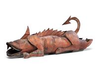 A Painted Tin Dragon Stove Flue