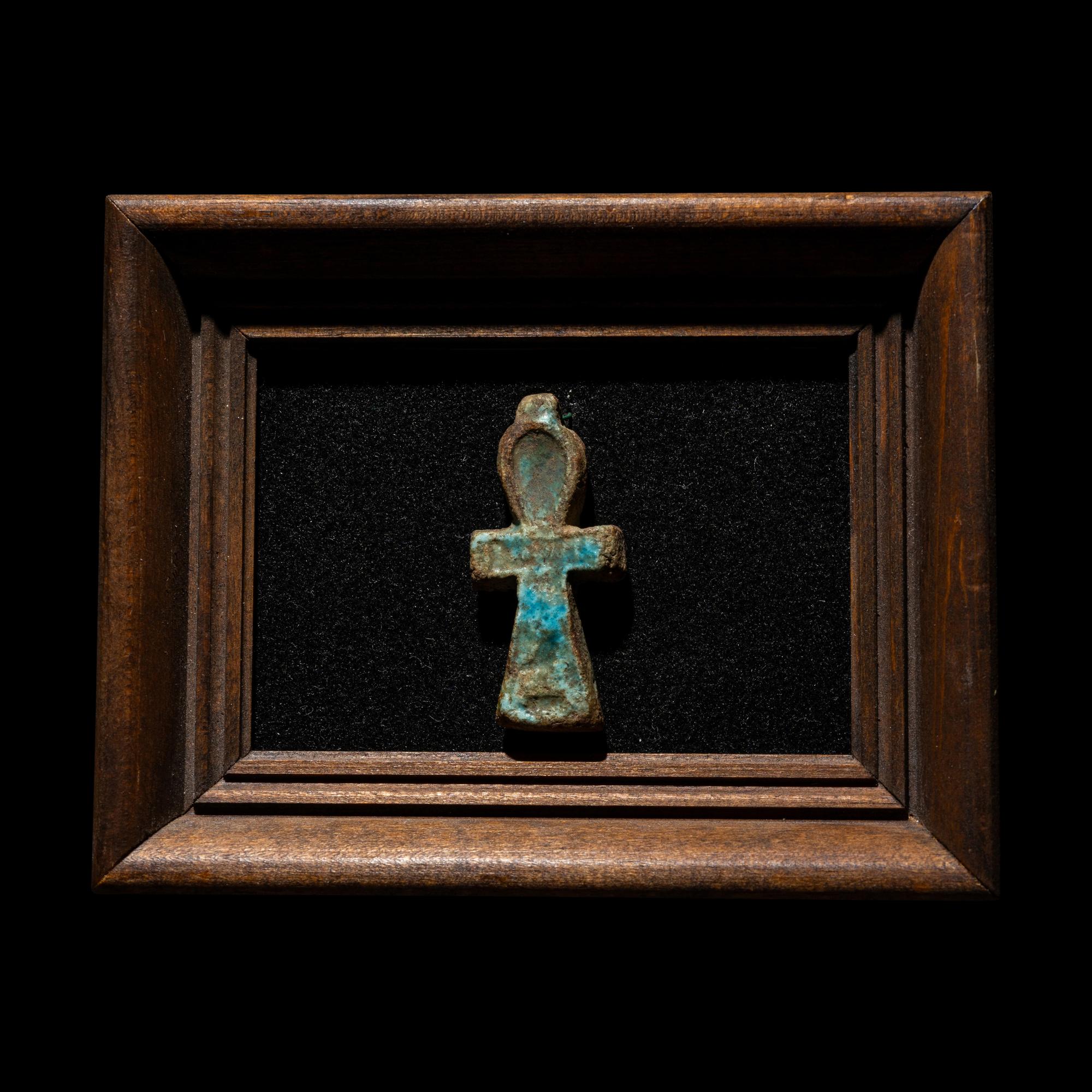 An Egyptian Faience Ankh