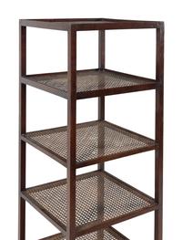 An Anglo-Indian Caned Padouk Six-Tier Étagère