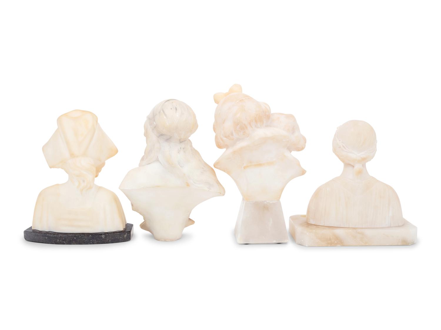 Four Italian Alabaster Busts