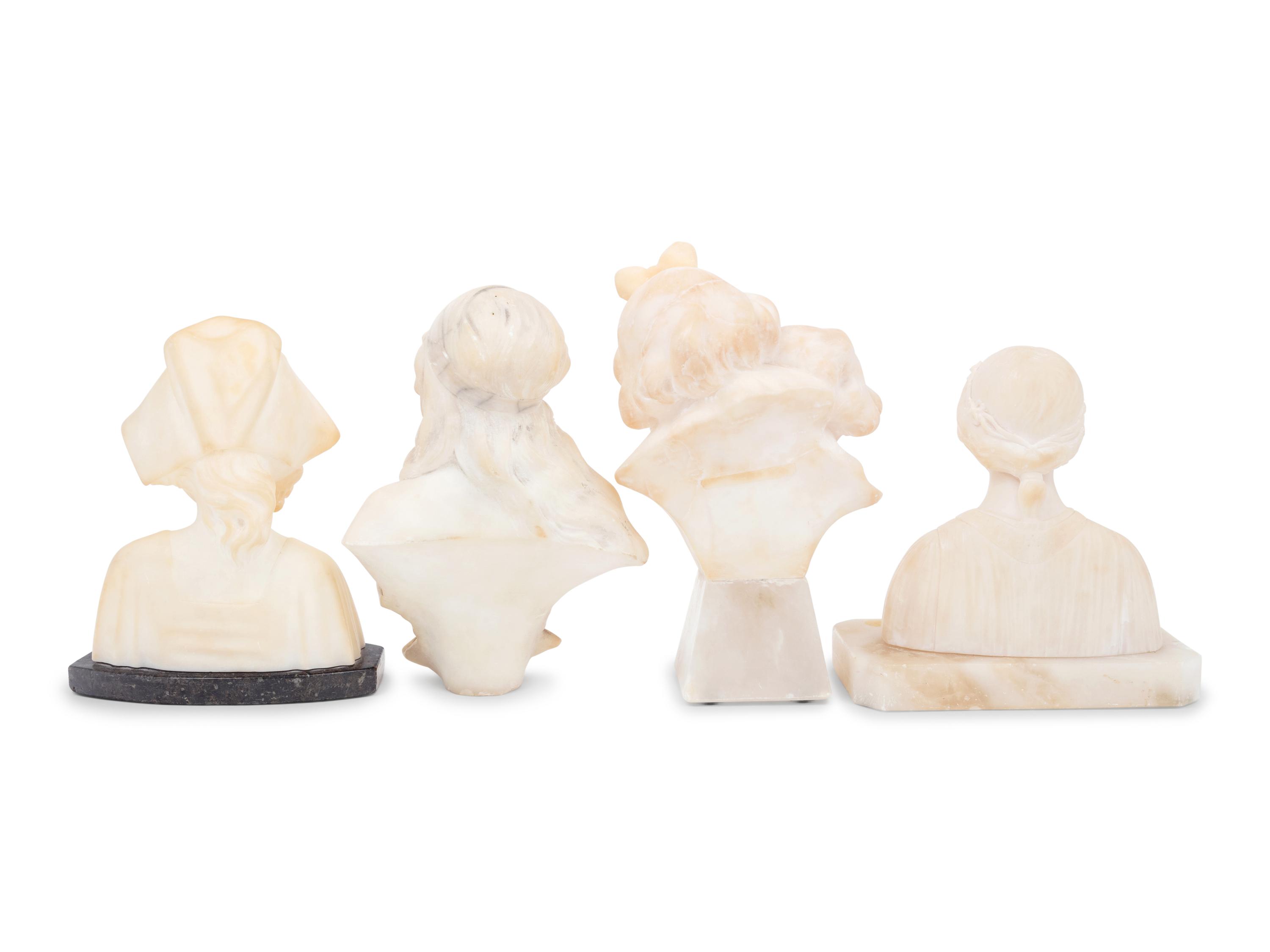 Four Italian Alabaster Busts
