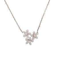 Van Cleef & Arpels, 'Socrate' '3 Flowers', Diamond and White Gold Pendant Necklace
