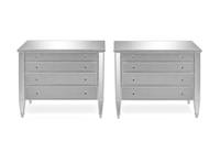 A Pair of Mirrored Commodes