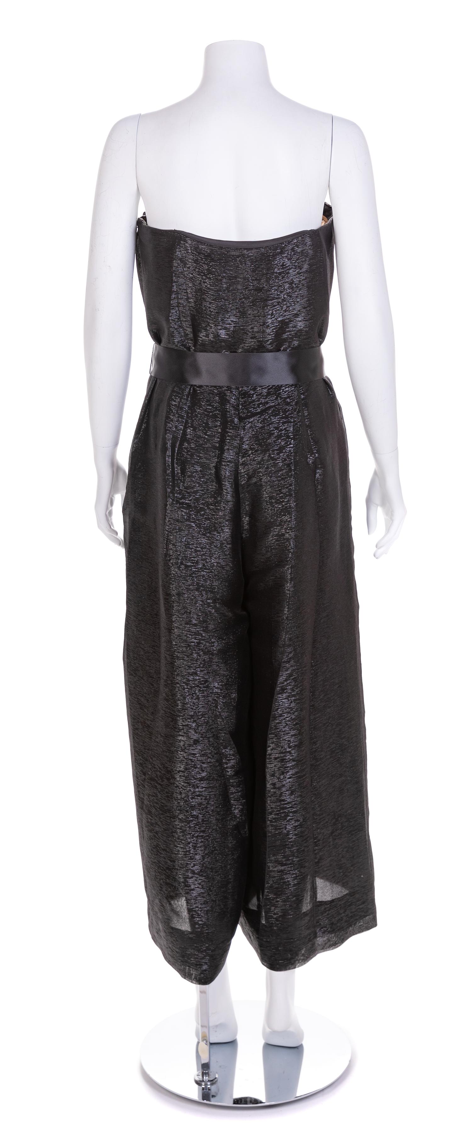 Oscar de la Renta Strapless Evening Jumpsuit, 2000s Size label: 12