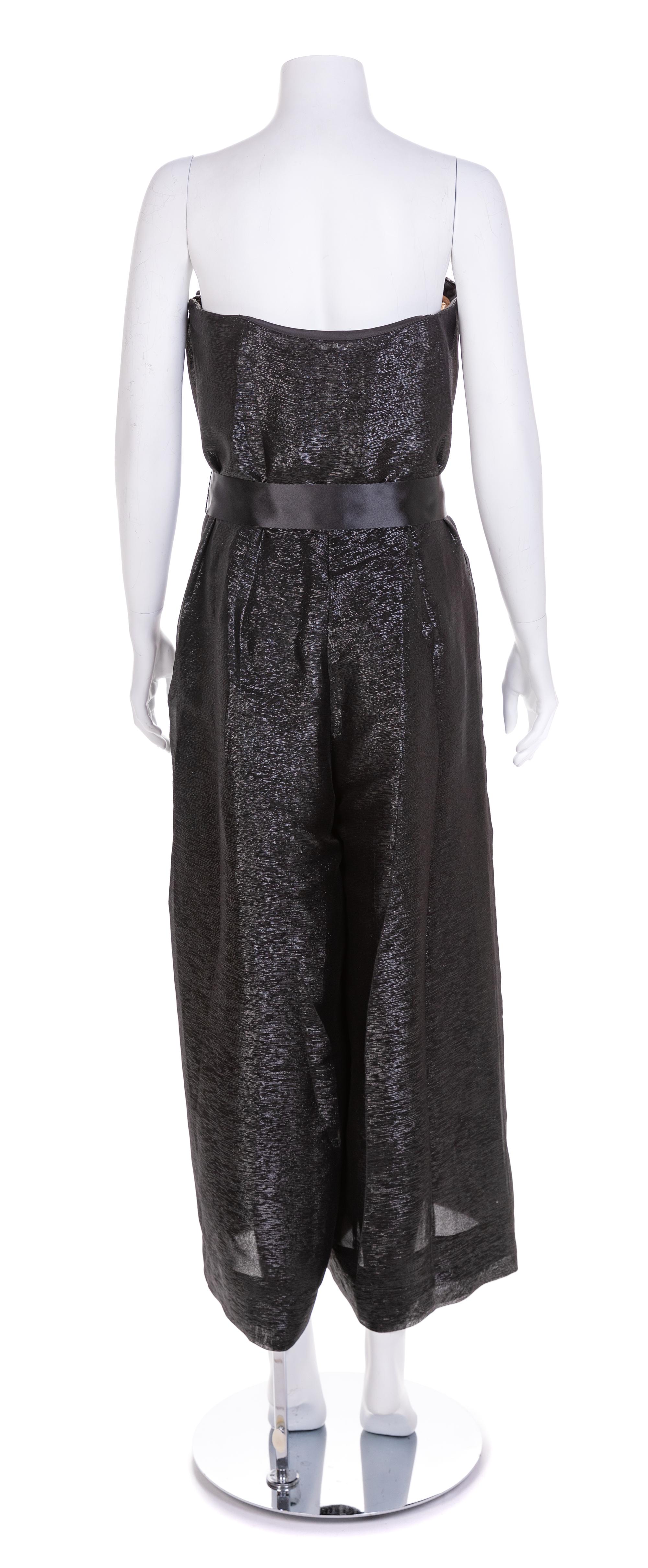 Oscar de la Renta Strapless Evening Jumpsuit, 2000s Size label: 12