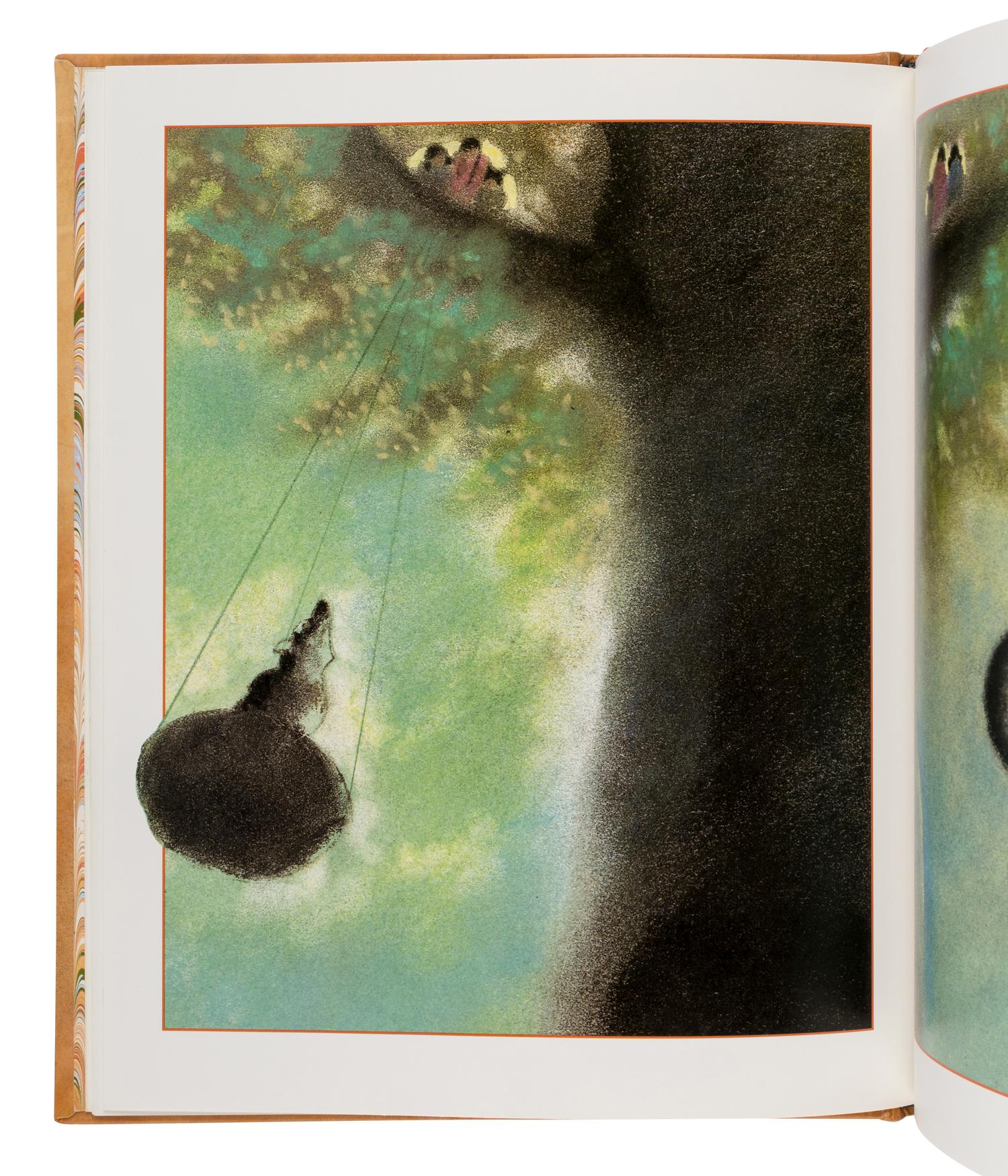 [SOBOTA, Jan (1939-2012), binder]. YOUNG, Ed Tse-chun (b. 1931). Lon Po Po: A Red-Riding Hood Story from China . New York: Philomel books, 1989.