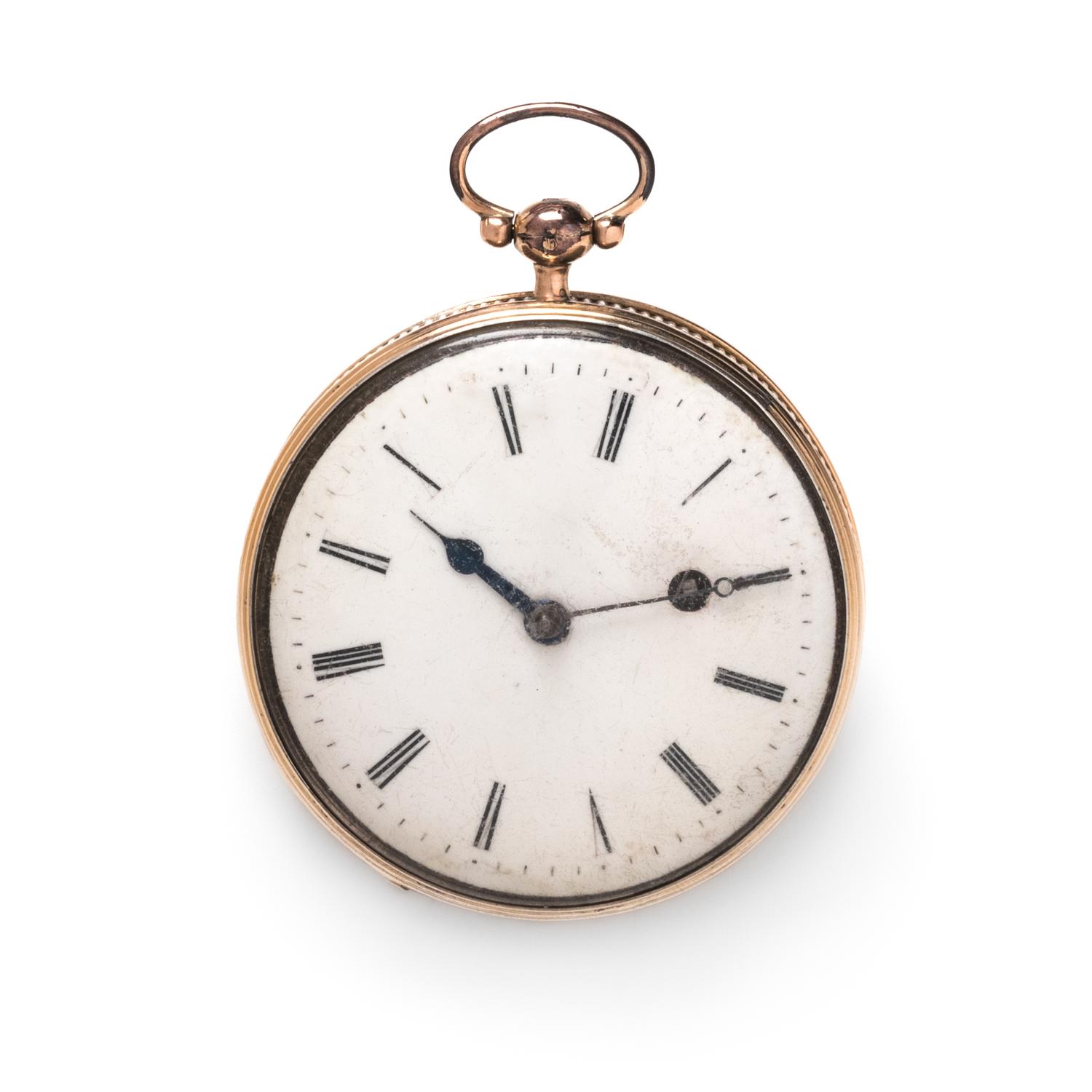 SILVER OPEN FACE POCKET WATCH