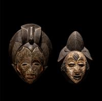 Two Punu Wood Masks