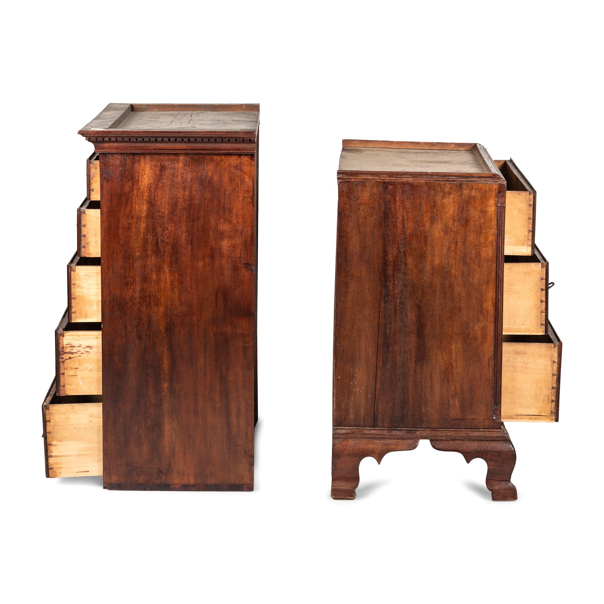 A Chippendale Cherrywood Chest-on-Chest