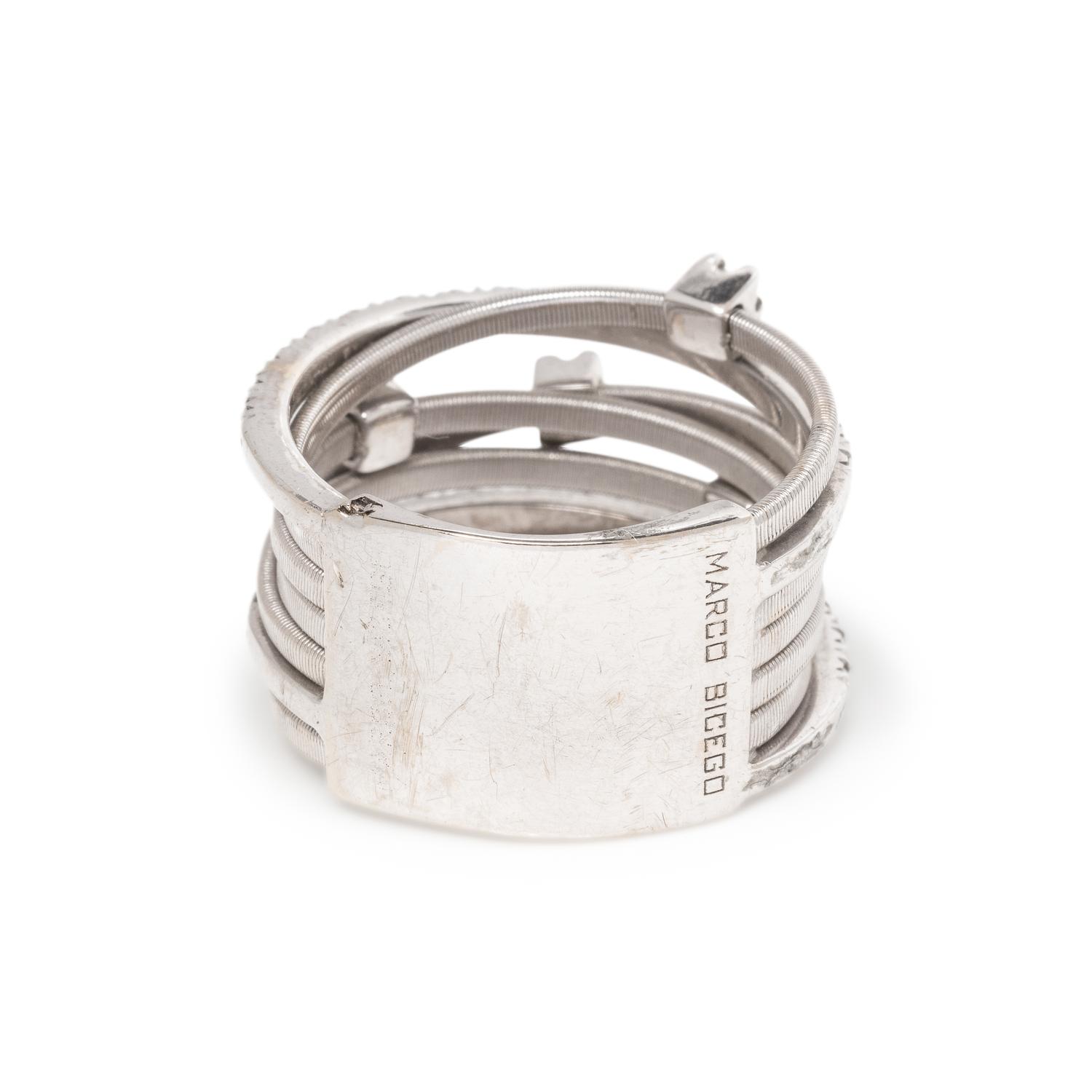 MARCO BICEGO, WHITE GOLD AND DIAMOND 'GOA' RING