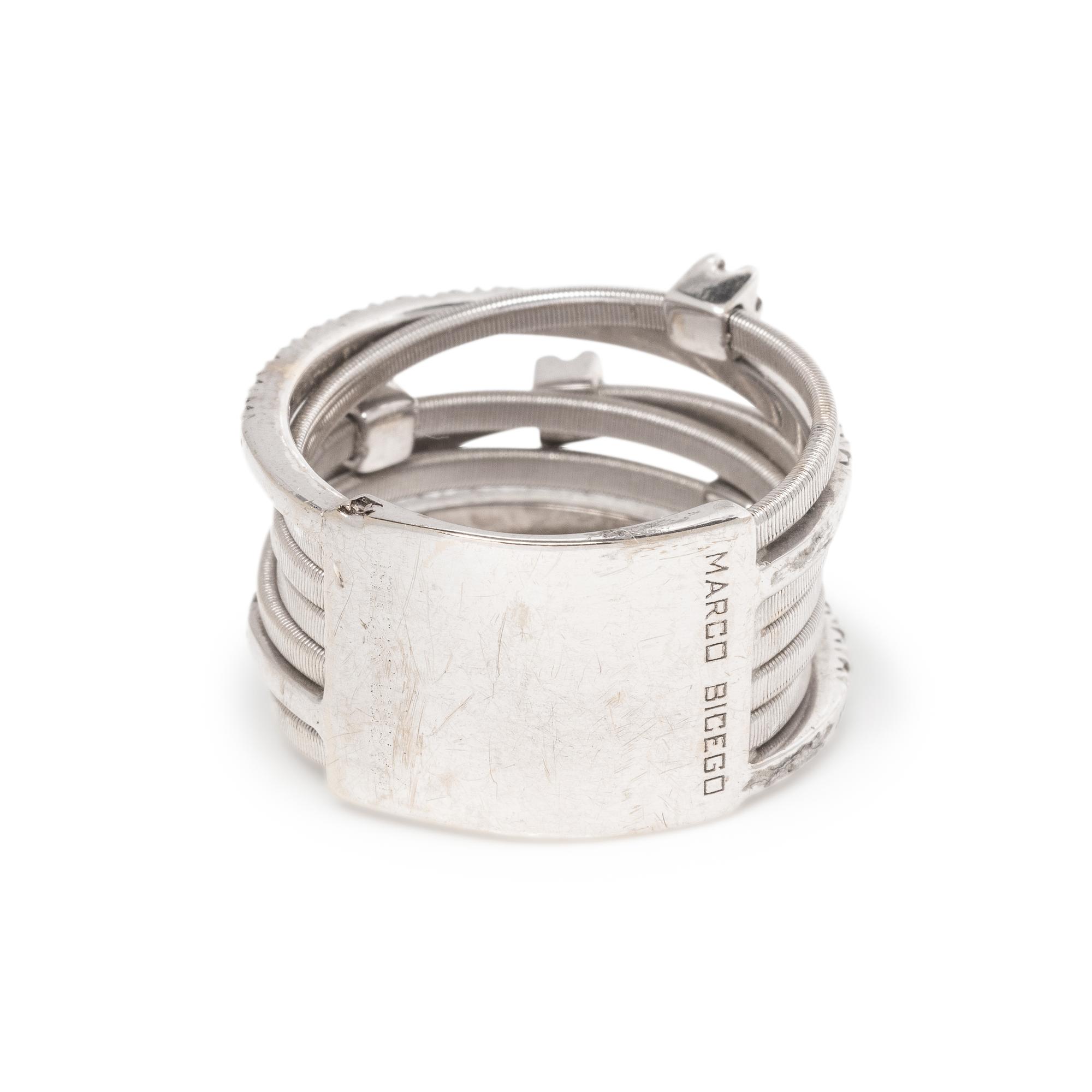 MARCO BICEGO, WHITE GOLD AND DIAMOND 'GOA' RING