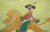 Clown Riding a Lion