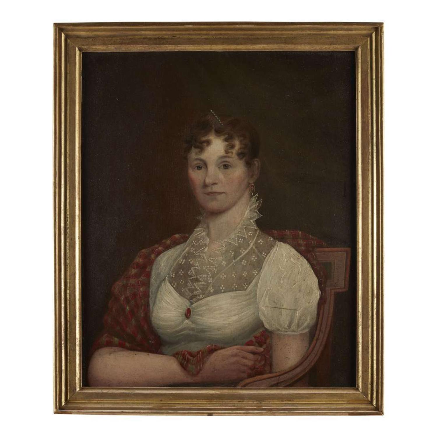 Attributed to Cephas Thompson (1775-1856) Portraits of Mr. and Mrs. Smith, Baltimore, MD, dated "1828"