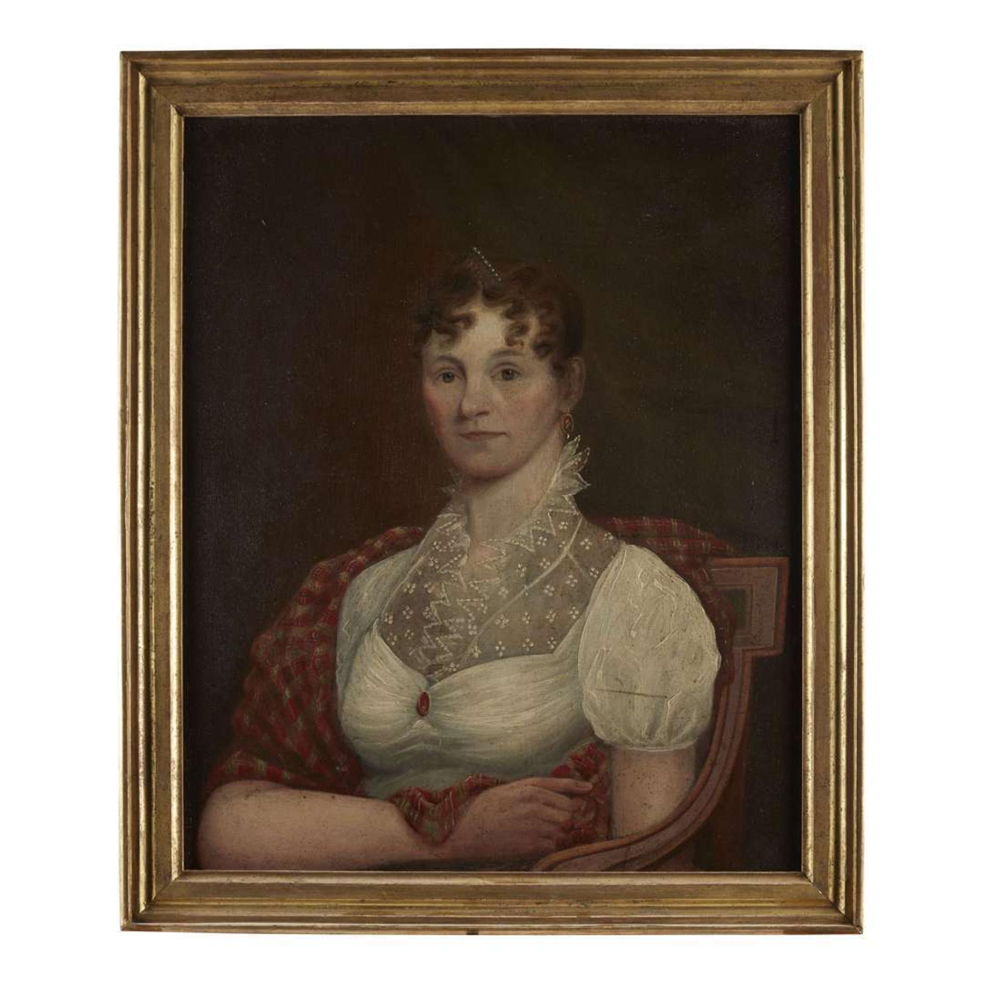 Attributed to Cephas Thompson (1775-1856) Portraits of Mr. and Mrs. Smith, Baltimore, MD, dated "1828"