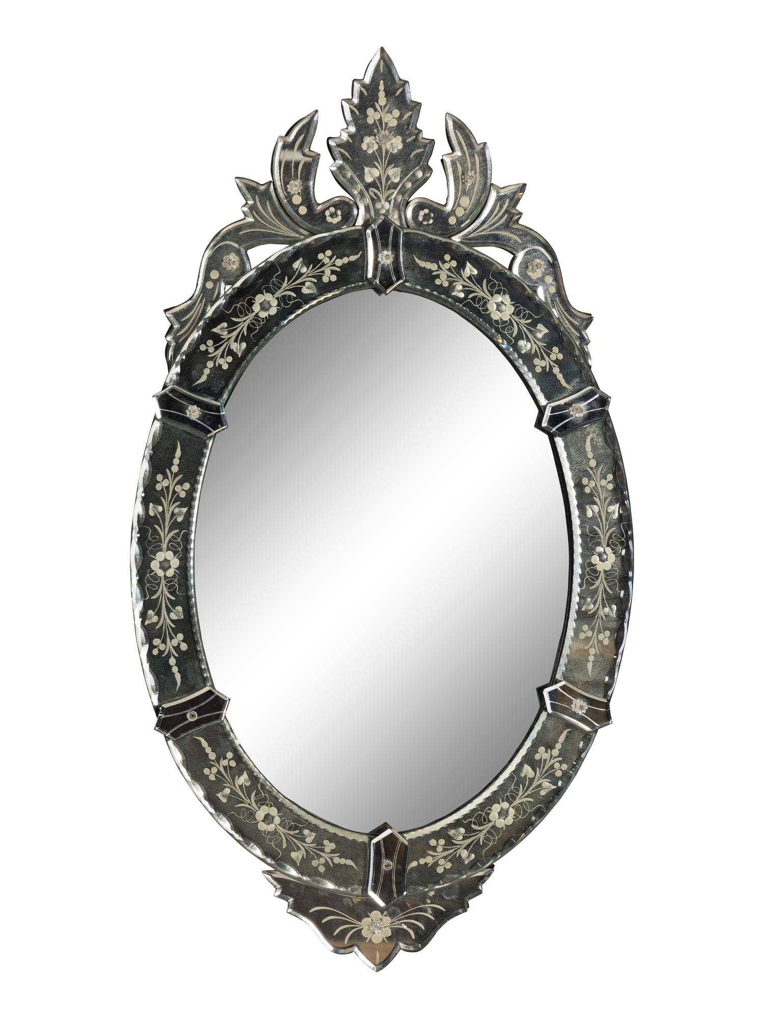 A Venetian Cut Glass Mirror