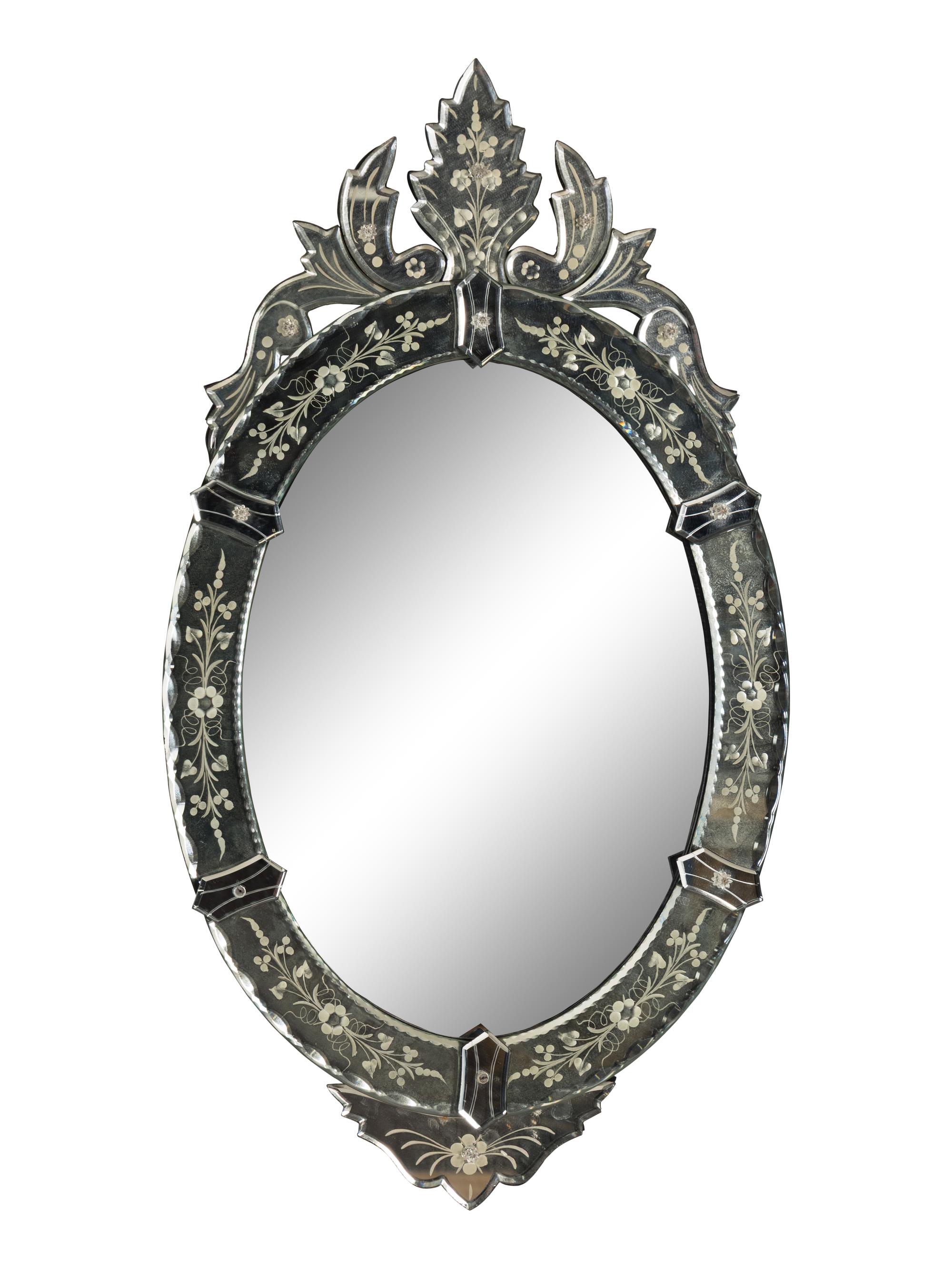 A Venetian Cut Glass Mirror